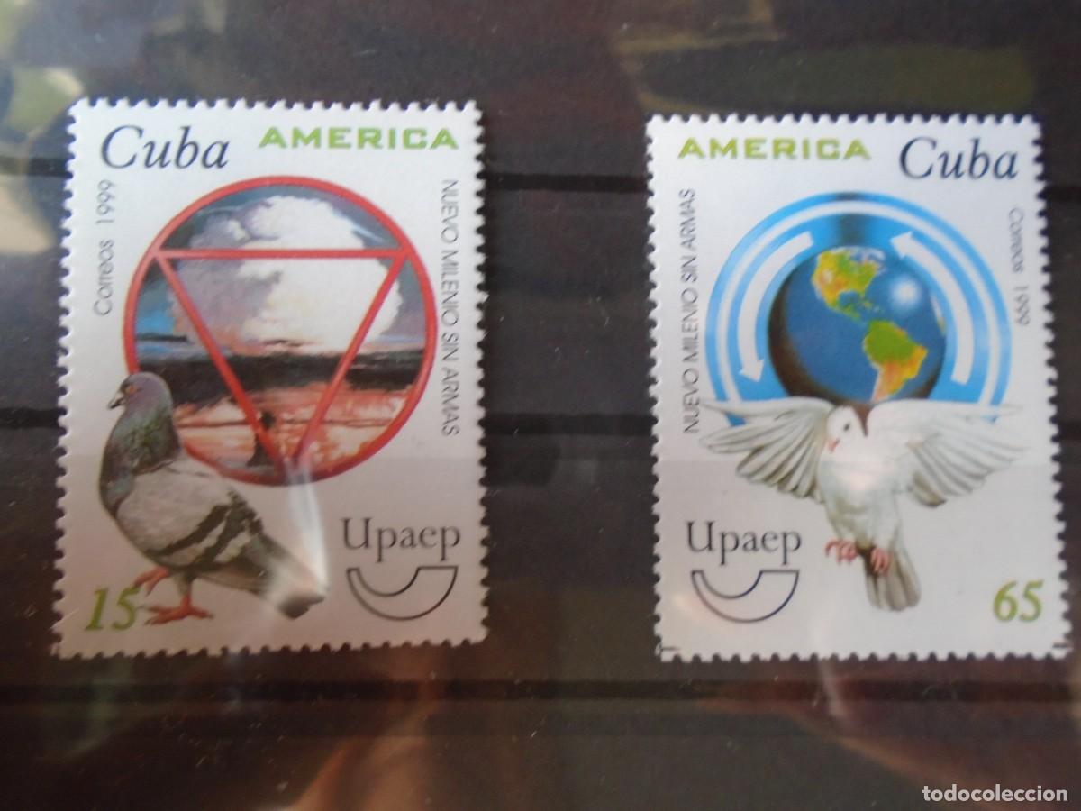 Sellos: LOTE 2 VALORES UPAEP/AMERICA NUEVO MILENIO SIN ARMAS 15 y 65 PESOS