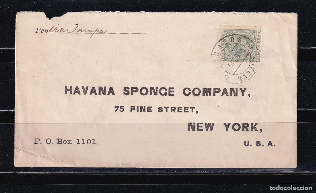 Sellos: CUBA - 1895 - Habana / Nueva York - via Tampa