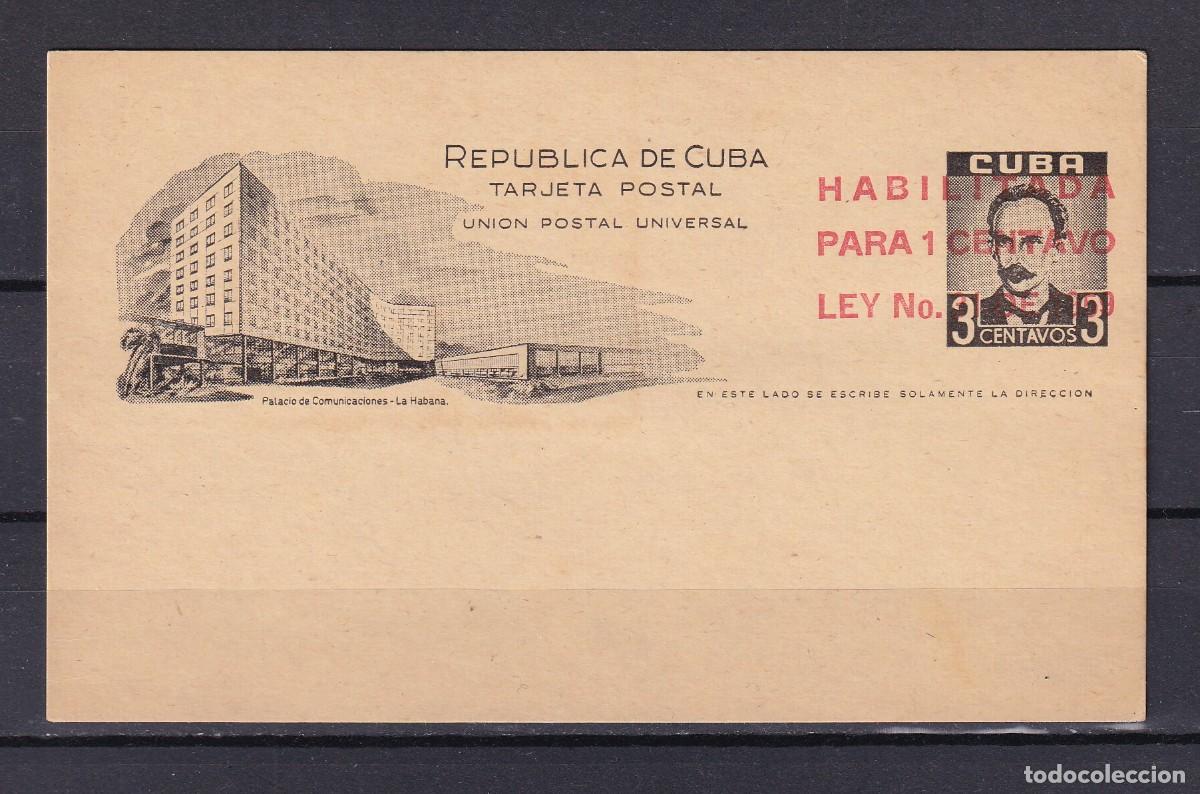 Sellos: CUBA - 1955- CUBA REPUBLICA JOSE MARTI Habilitada - NUEVA