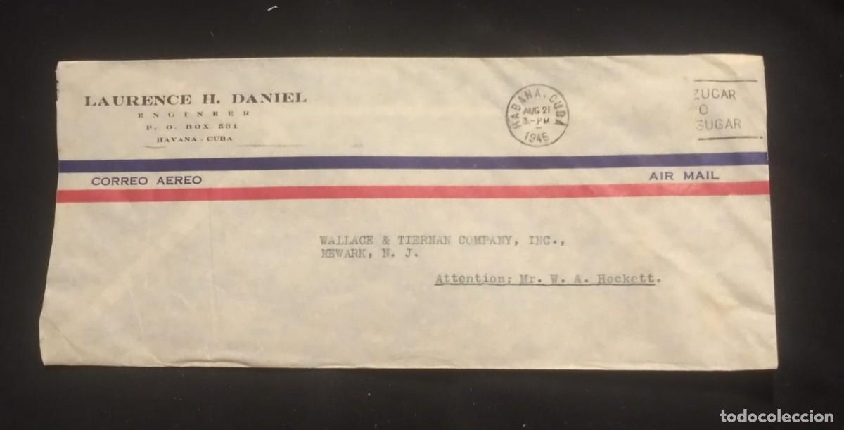 Sellos: TS) 1945 CUBA, AIRMAIL, COVER SENT FROM LA HAVANA TO NEW JERSEY, USA, VF.