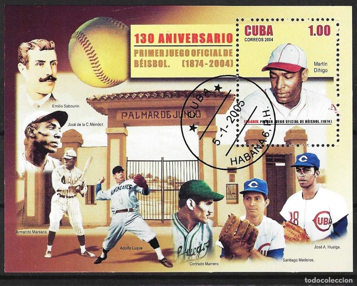 Sellos: Cuba 2004 - Mi BL 199 - YT BF 195 - Deporte : B&eacute;isbol