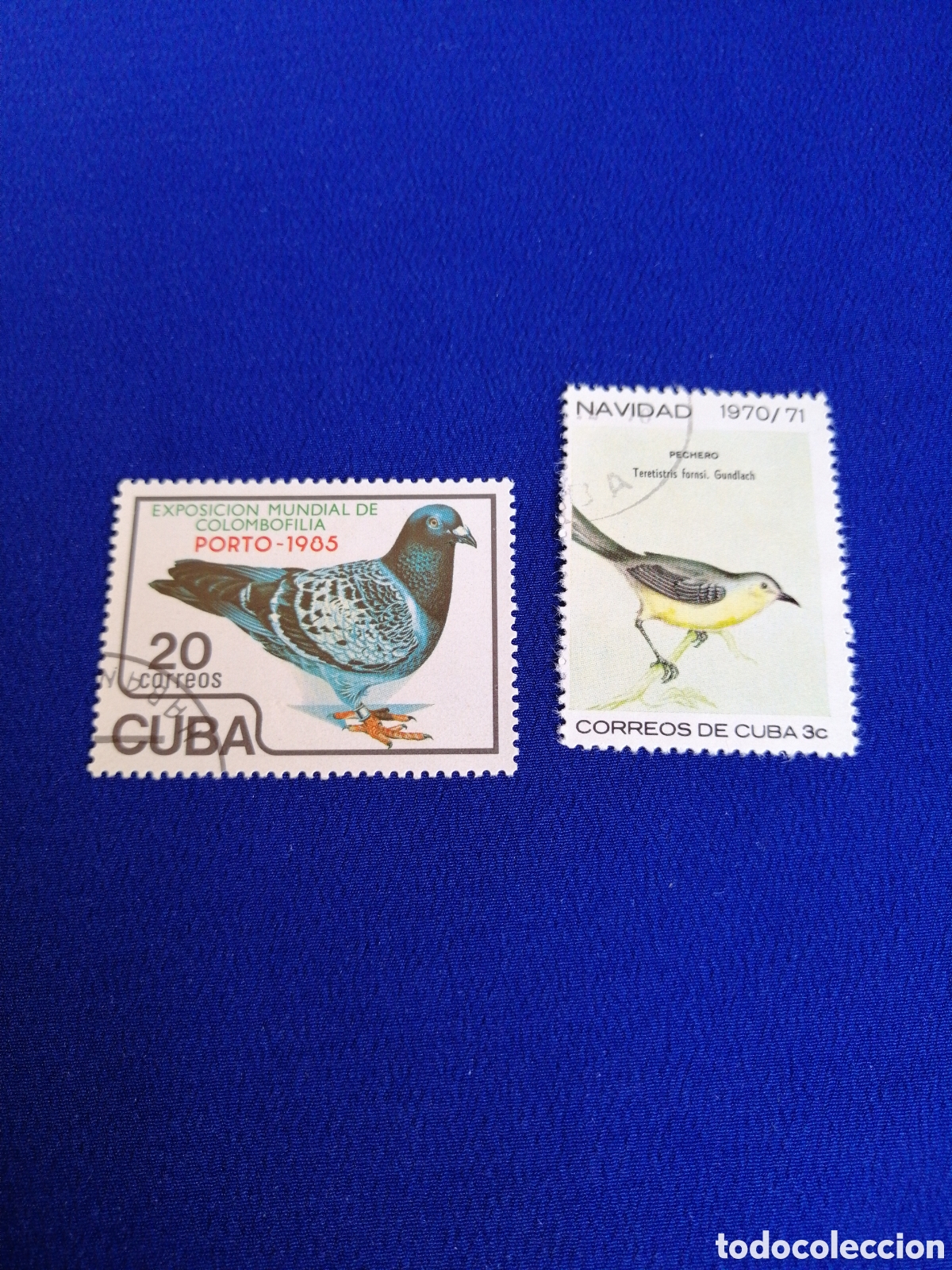 Sellos: CUBA - LOTE AVES SELLO USADO MATASELLADOS