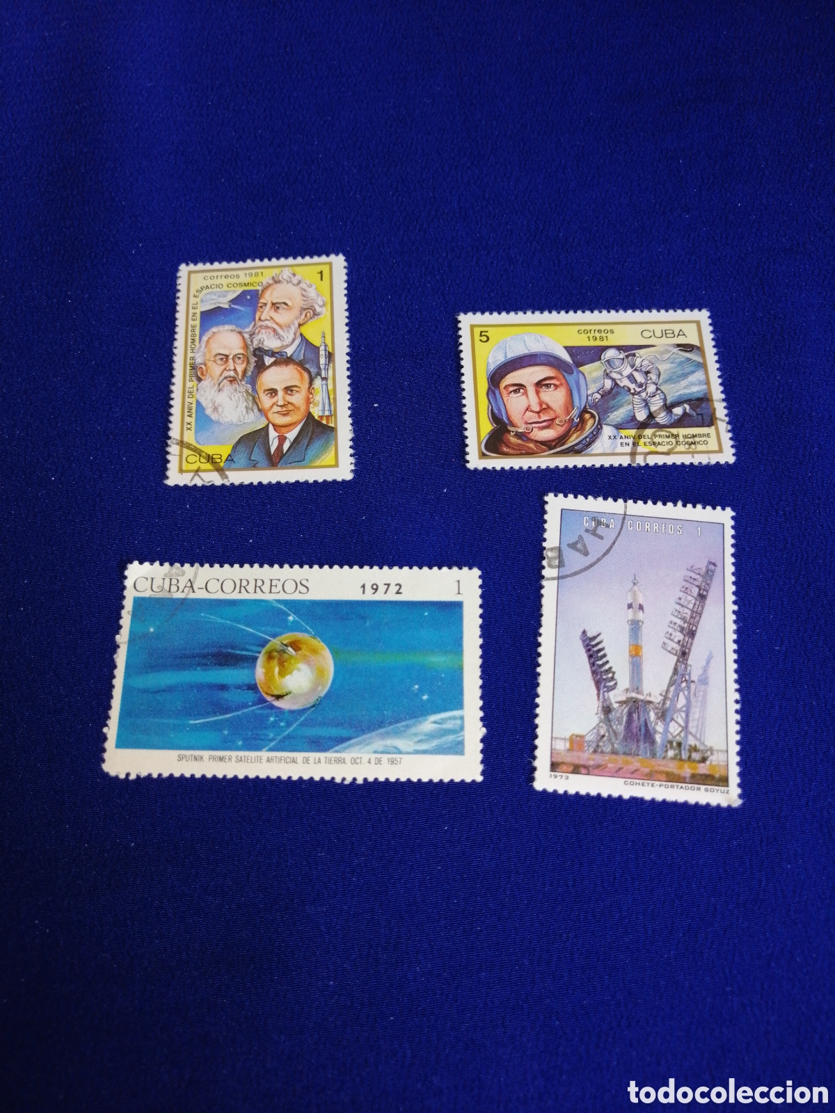 Sellos: CUBA - LOTE ESPACIO - ESPACIAL SELLO USADO MATASELLADOS