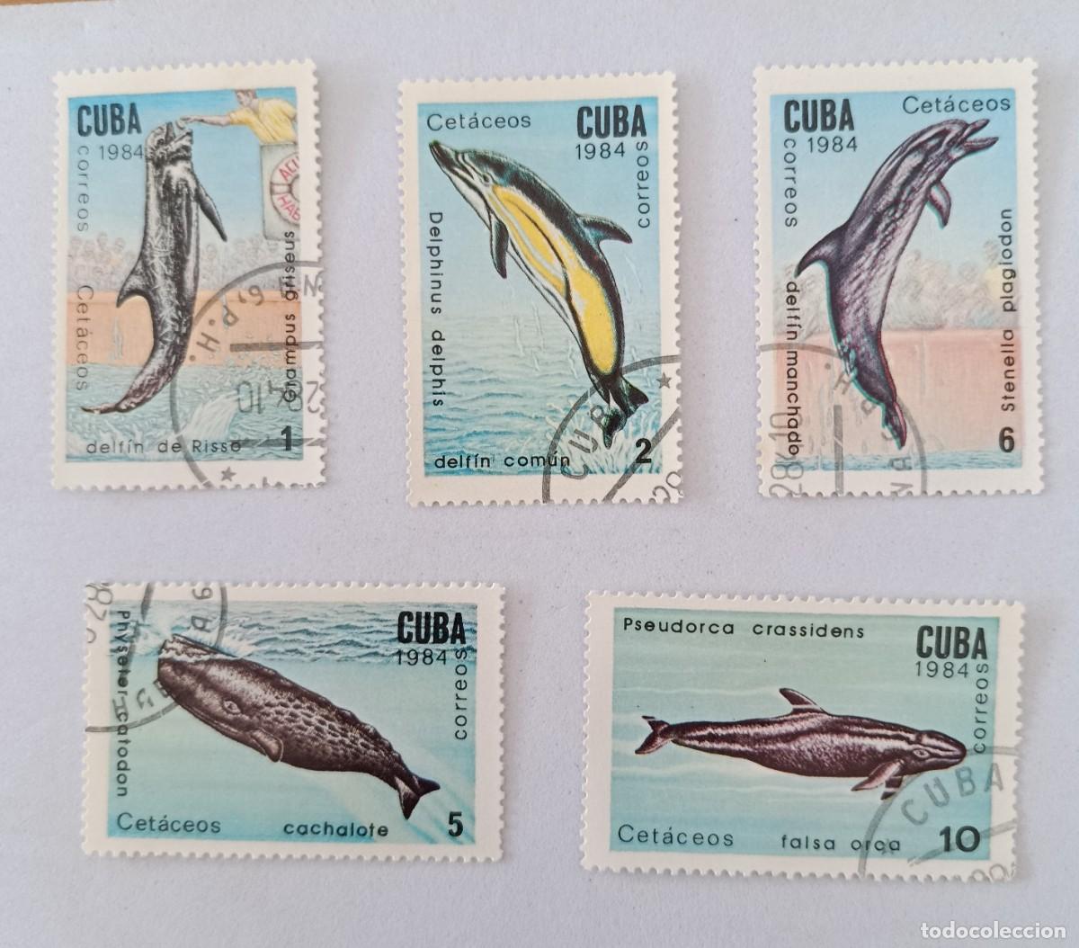 Sellos: Sellos Cuba 1984, Cet&aacute;ceos. edifil 2996/3000