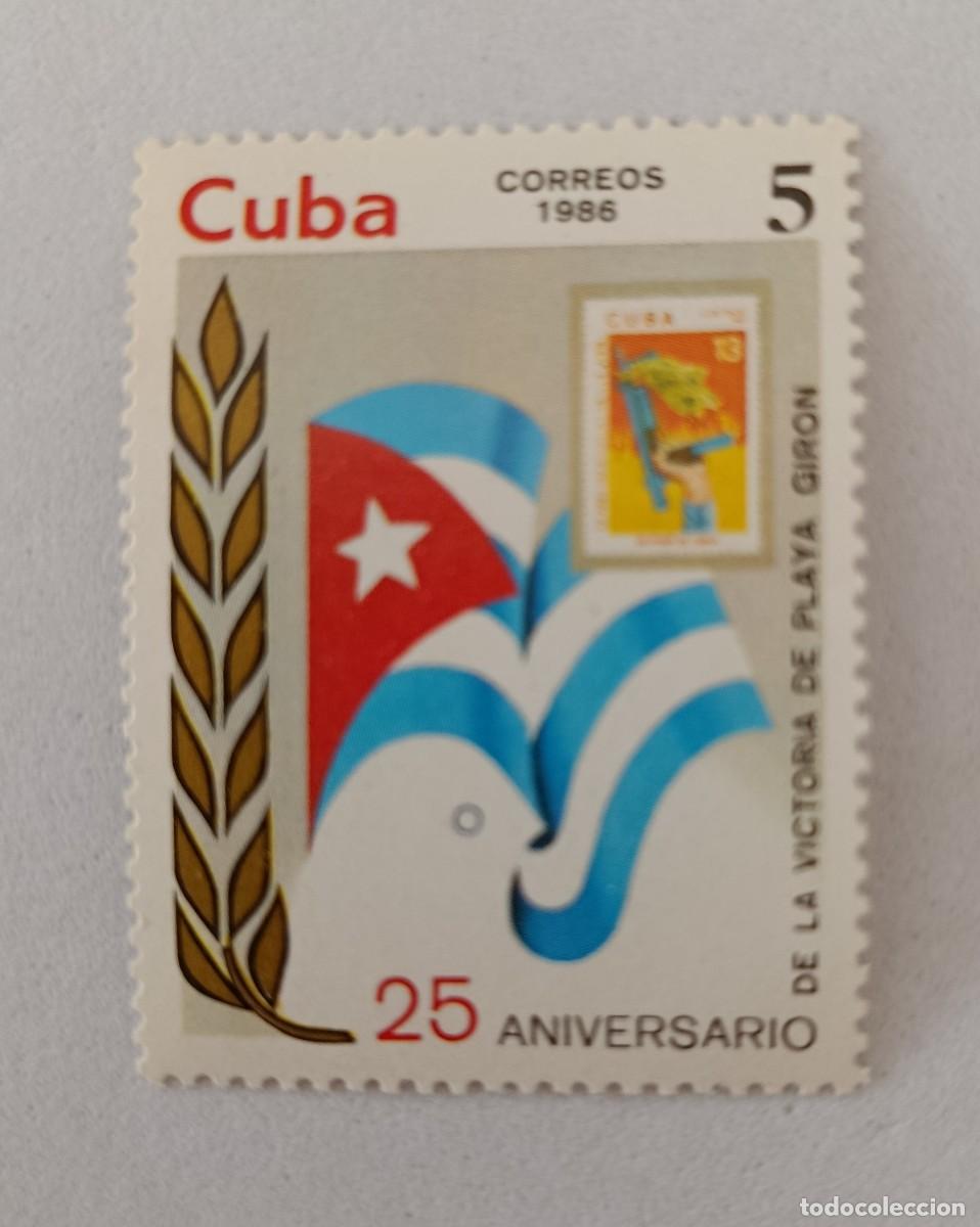 Sellos: Sellos Cuba 1986, XXV aniversario de la victoria de Playa Gir&oacute;n. edifil 3177