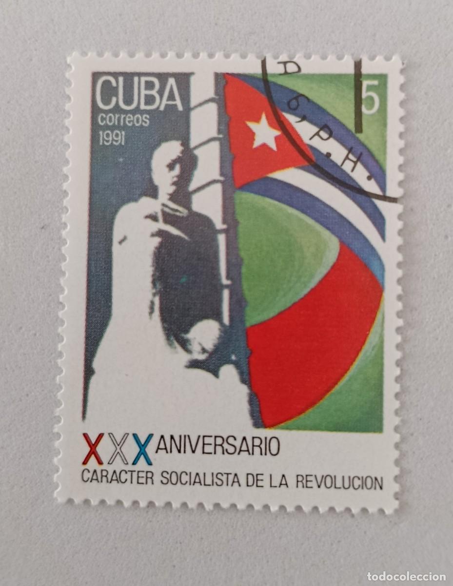 Sellos: Sellos Cuba 1991, XXX Aniversario caracter Socialista de la Revoluci&oacute;n. Edifil 3631