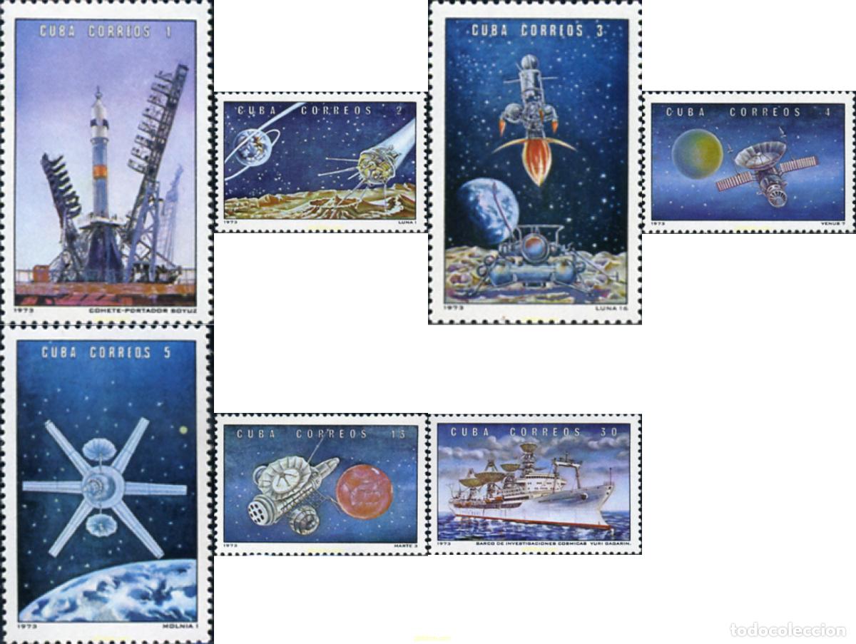 Sellos: 363977 MNH CUBA 1973 ACONTECIMIENTOS ESPACIALES