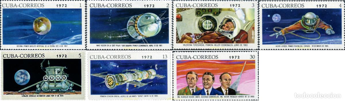 Sellos: 40369 MNH CUBA 1972 11 ANIVERSARIO DEL PRIMER VUELO ESPACIAL TRIPULADO