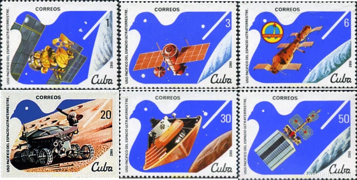 Sellos: 40377 MNH CUBA 1982 2 CONFERENCIA SOBRE EL USO PACIFICO DEL ESPACIO EXTRATERRESTRE
