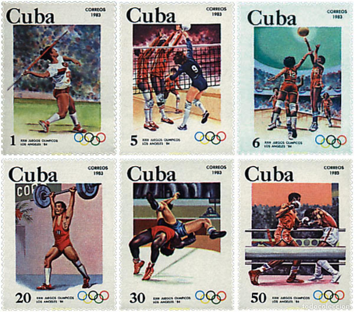 Sellos: 51910 MNH CUBA 1983 23 JUEGOS OLIMPICOS VERANO LOS ANGELES 1984