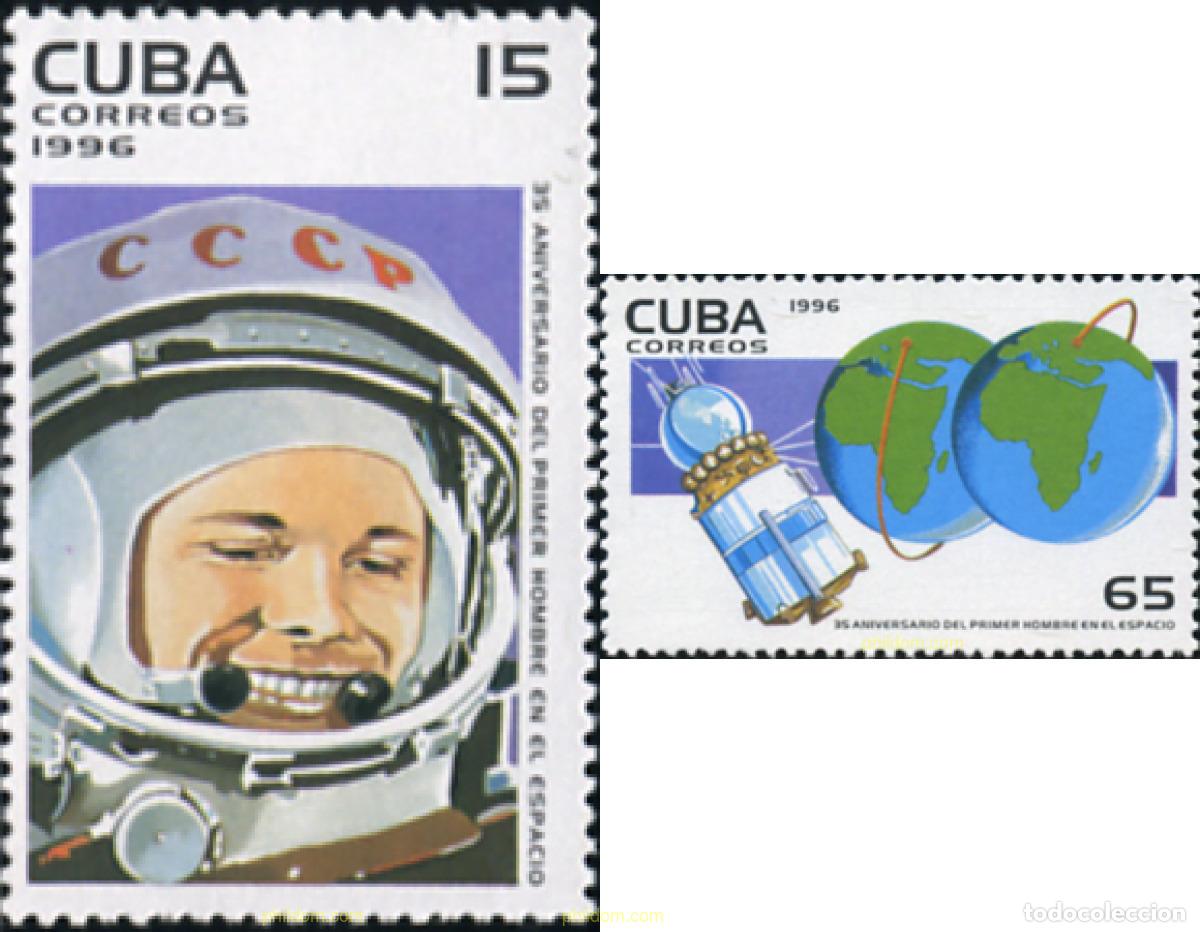 Sellos: 356955 MNH CUBA 1996 35 ANIVERSARIO DEL PRIMER HOMBRE EN LA LUNA