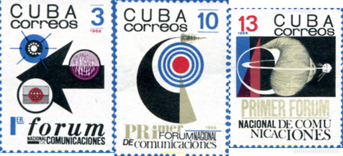 Sellos: 300681 MNH CUBA 1966 PRIMER FORUM NACIONAL DE COMUNICACIONES