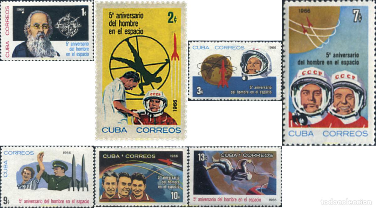 Sellos: 27207 MNH CUBA 1966 5 ANIVERSARIO DEL PRIMER VUELO ESPACIAL TRIPULADO