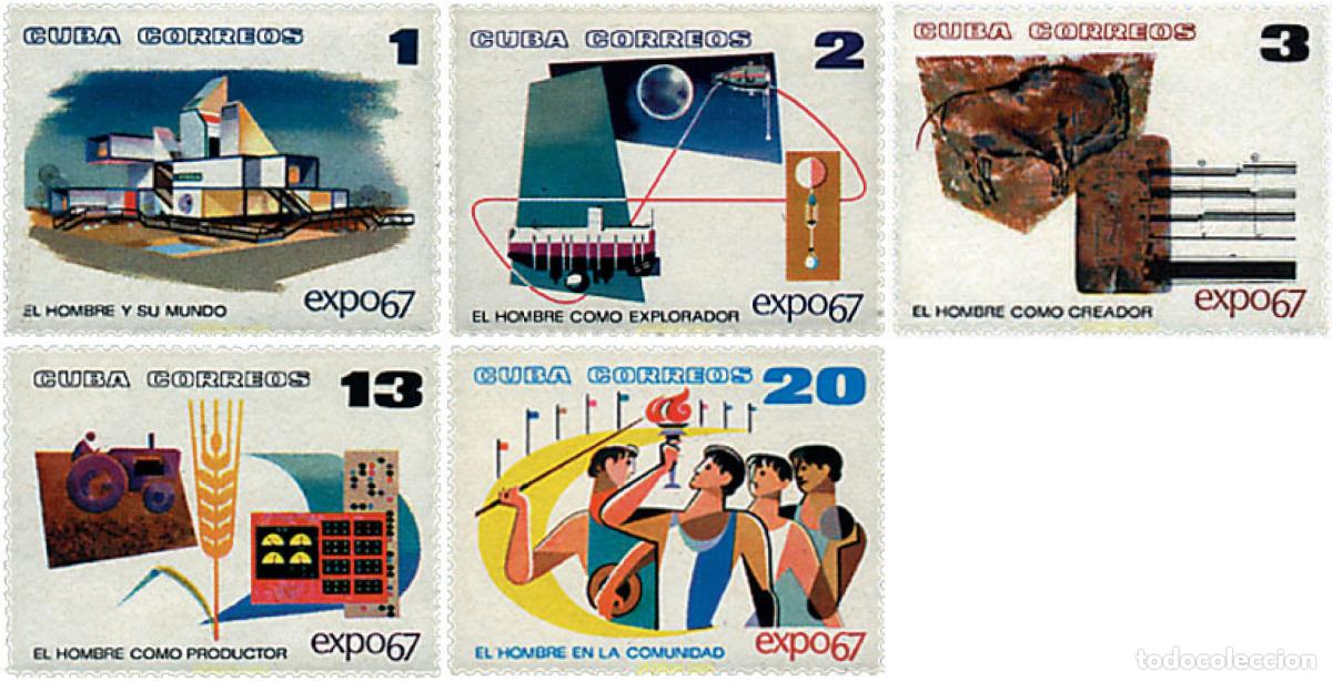 Sellos: 98011 MNH CUBA 1967 EXPOSICION INTERNACIONAL DE MONTREAL