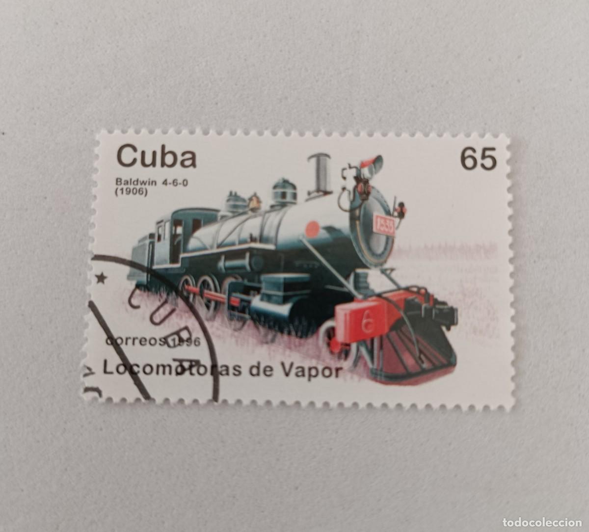 Sellos: Sellos Cuba 1996, Locomotoras de vapor, edifil 4104