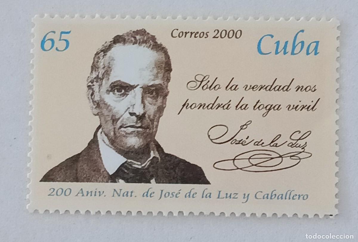 Sellos: Sellos Cuba 2000, 200 aniversario del nacimiento de Jos&eacute; de la Luz, edifil 4429