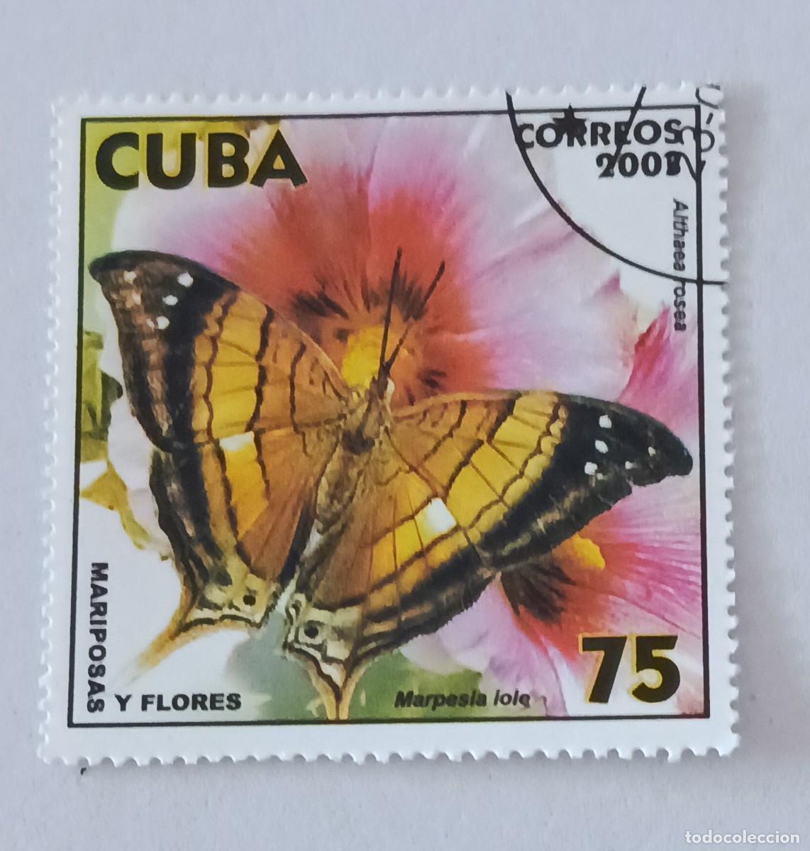 Sellos: Sellos Cuba 2003, Mariposas y flores, edifil 4689