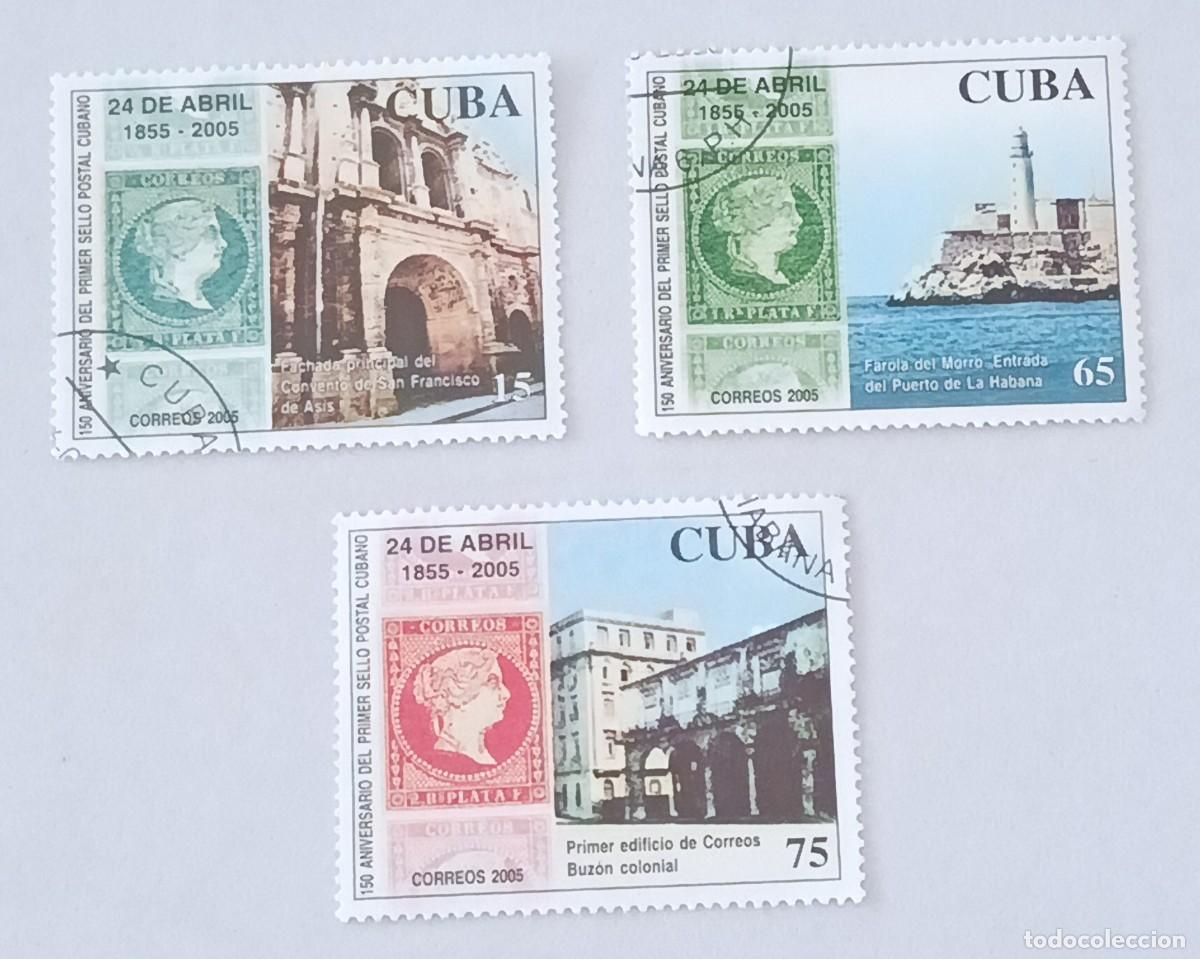 Sellos: Sellos Cuba 2005, Aniversario del primer sello posta, edifil 4846/4848