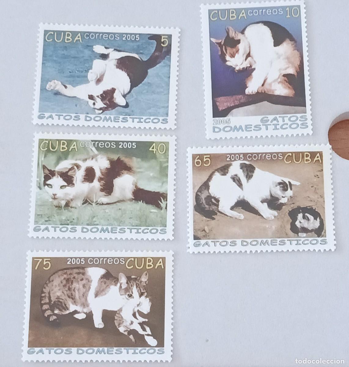 Sellos: Sellos Cuba 2005, Gatos dom&eacute;sticos. edifil 4828/4832