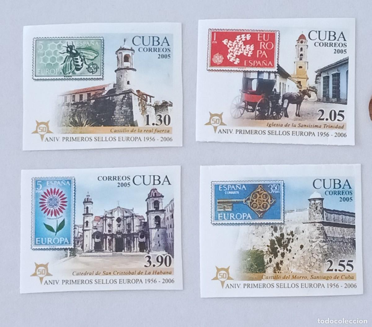 Sellos: Sellos Cuba 2005, 50 aniversario de los primeros sellos &rdquo;Europa&rdquo;, edifil 4898/4901 sin dentar