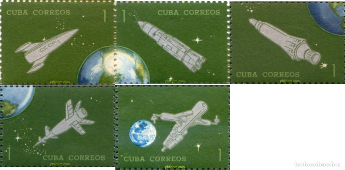Sellos: 793432 MNH CUBA 1964 25 ANIVERSARIO DEL PRIMER COHETE ESPACIAL