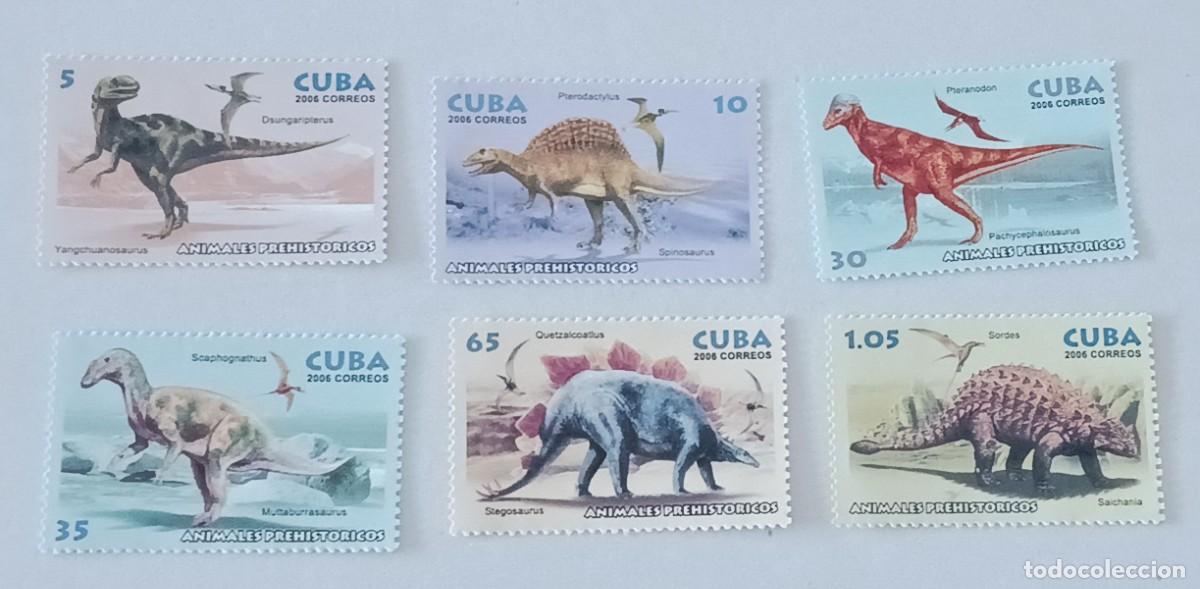Sellos: Sellos Cuba 2006, Animales Pre-hit&oacute;ricos. edifil 4943/4948.