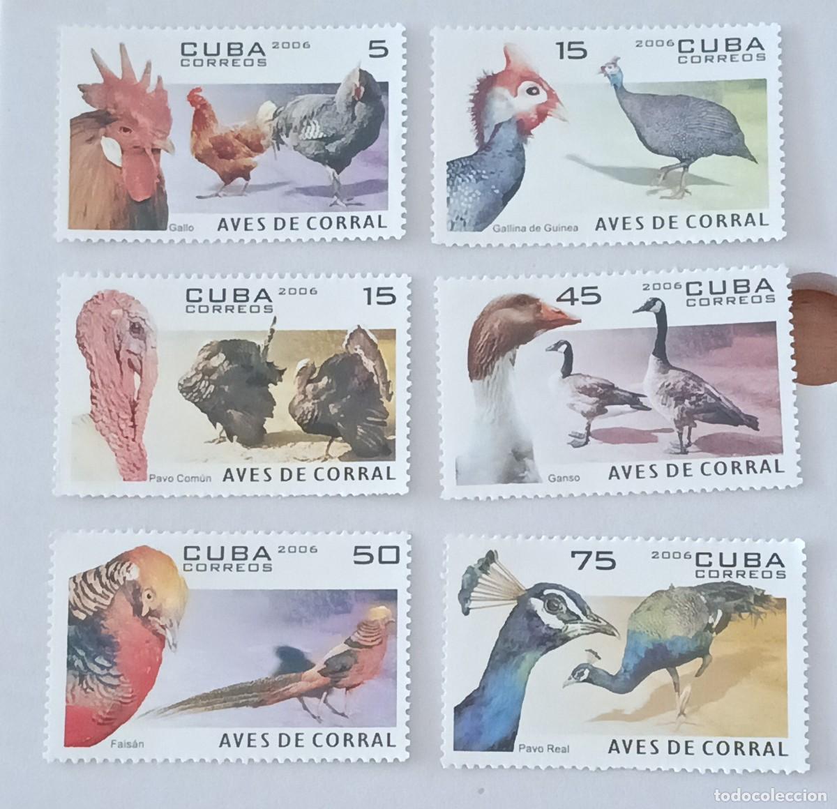 Sellos: Sellos Cuba 2006, Aves de corral. edifil 4951/4956