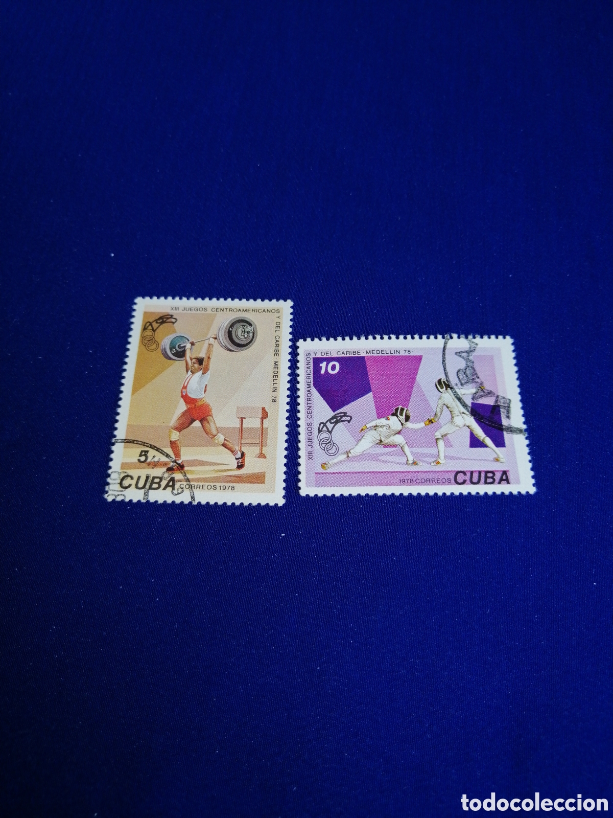 Sellos: CUBA LOTE XII JUEGOS CENTRO AMERICANOS Y DEL CARIBE MEDELL&Iacute;N 1978 SELLOS USADOS