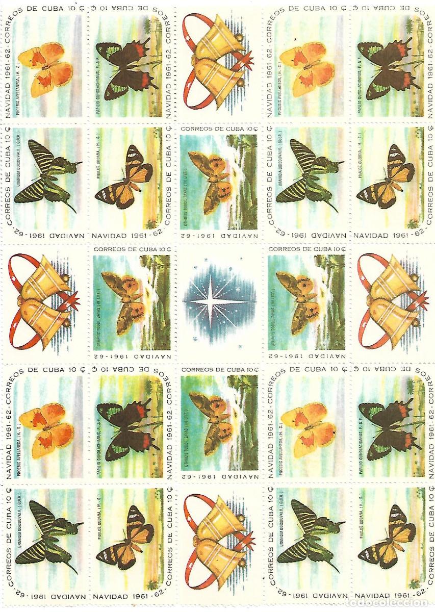 Sellos: CUBA GRAN SERIE NUEVA COMPLETA DE NAVIDAD EN PLIEGO DE 1961-62 PERFECTO ESTADO