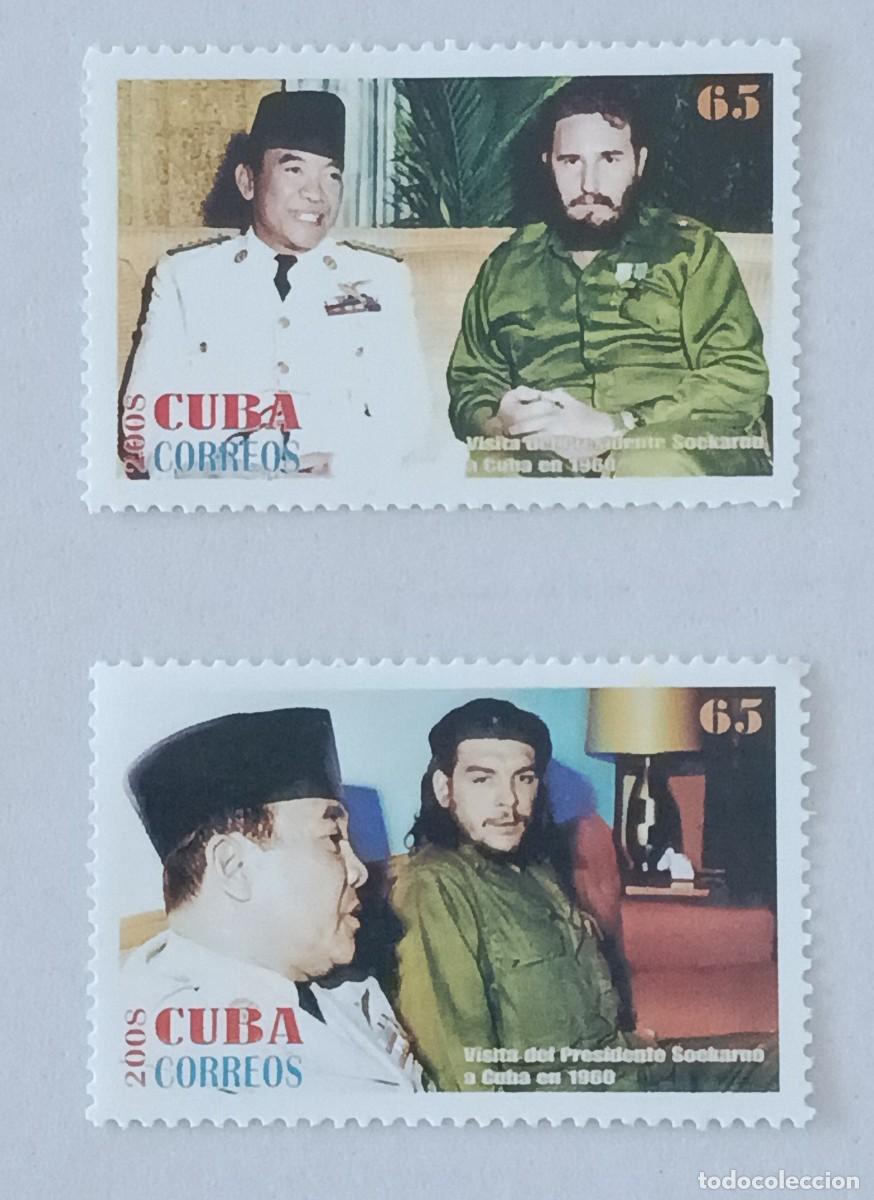 Sellos: Sellos Cuba 2008, Visita del Presidente Sukamo a Cuba en 1960, edifil 5241/5242