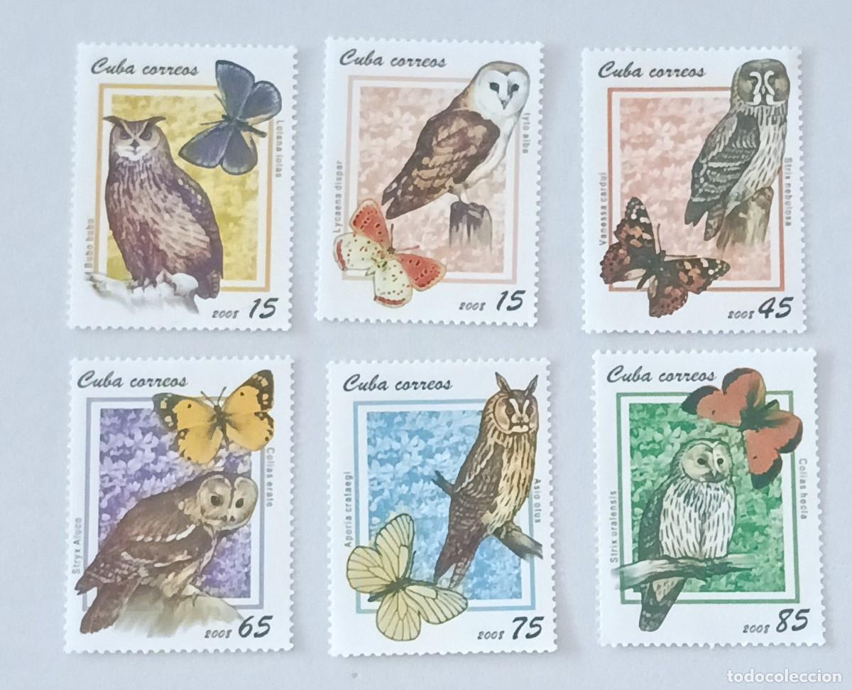 Sellos: Sellos Cuba 2008, Exposici&oacute;n Filat&eacute;lica EFIR&Oacute; 2008, B&uacute;hos y mariposas. edifil 5228/5233
