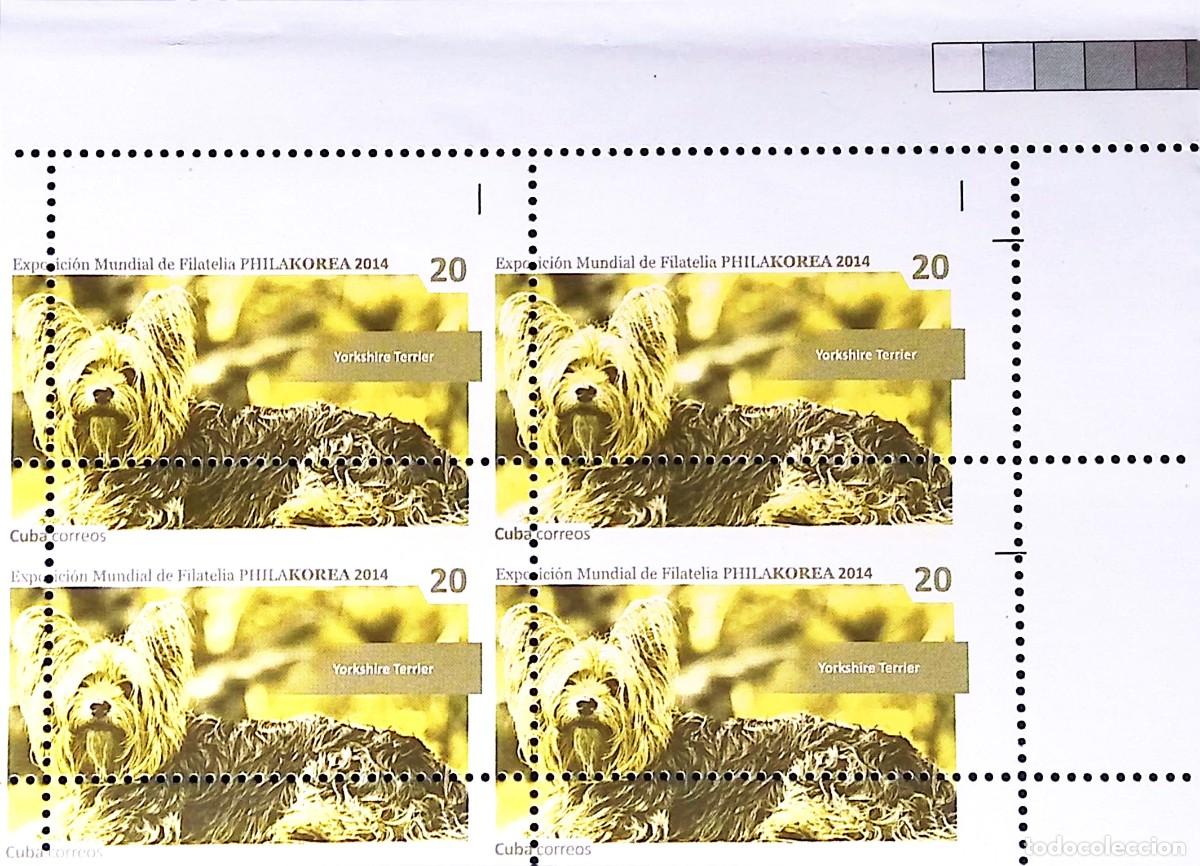 Sellos: MI) 2014 CUBA, DIE PROOF, BLOCK OF FOUR, SPECIAL ISSUE DESIGNED FOR THE PHILAKOREA WORLD PHILATELIC