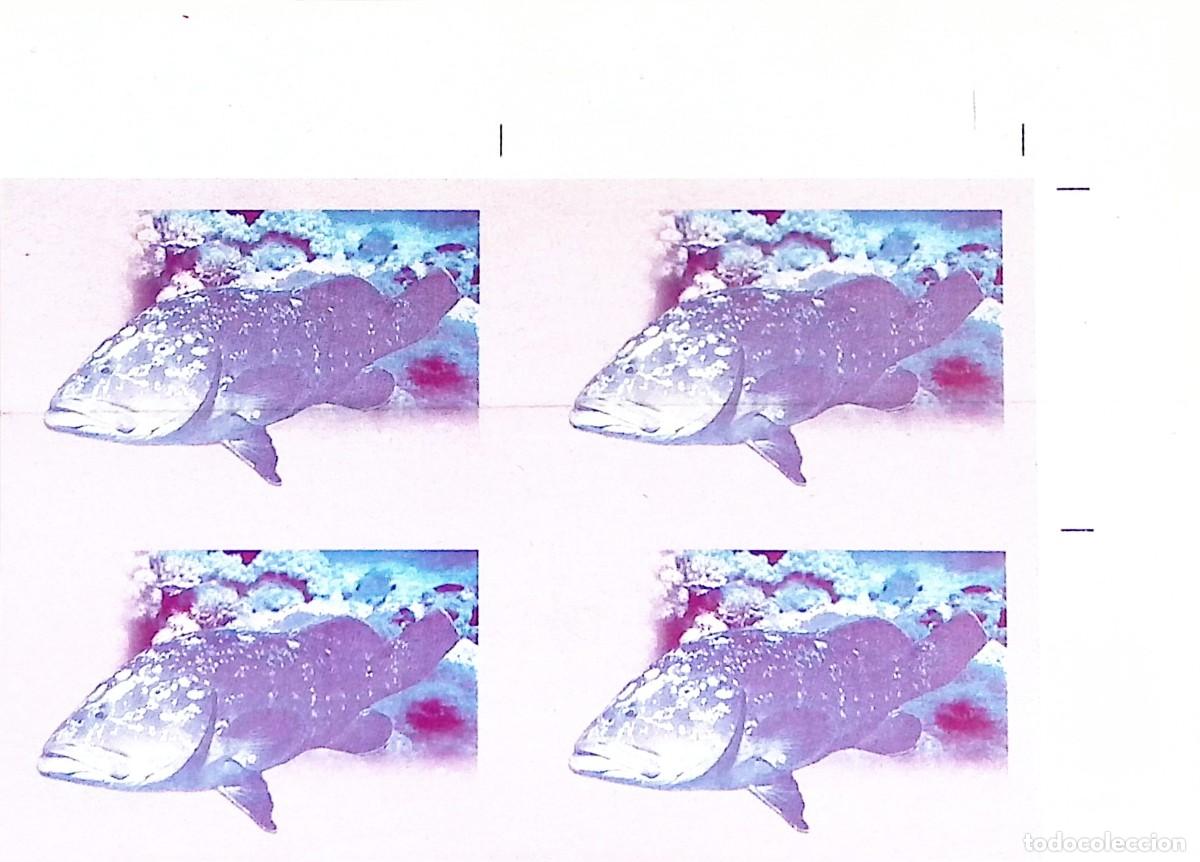 Sellos: MI) 2007 CUBA, DIE PROOF, BLOCK OF 4, IMPERFORATE WITH COLOR ERROR, PROTECTED CUBAN FAUNA, MNH