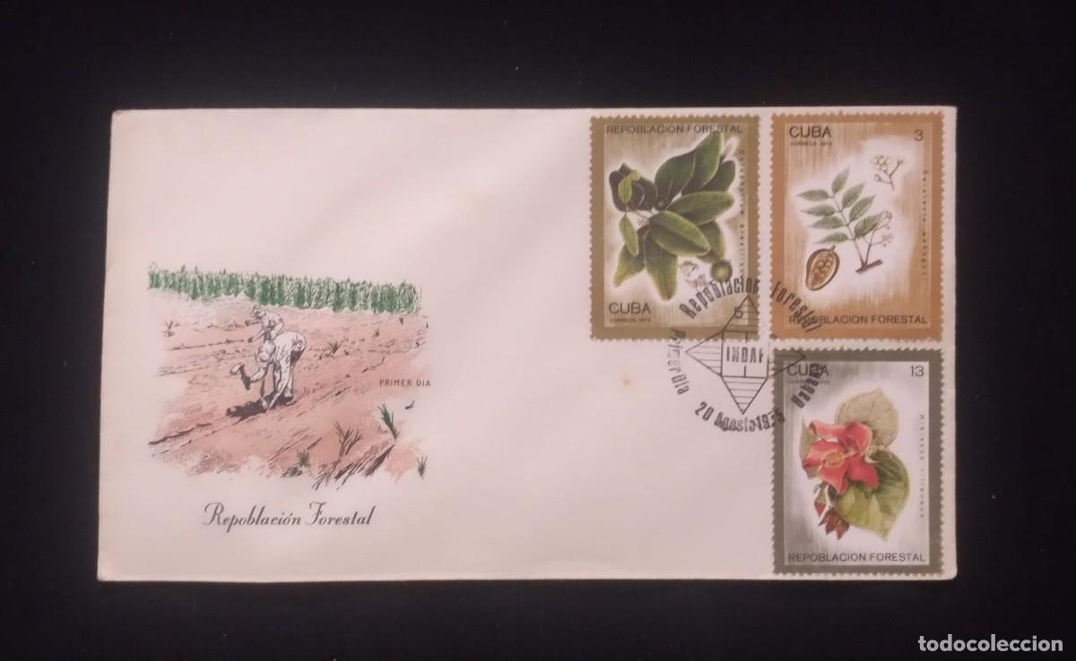 Sellos: TS) 1975 CUBA, FDC,WITH REFORESTATION STAMPS,VF.