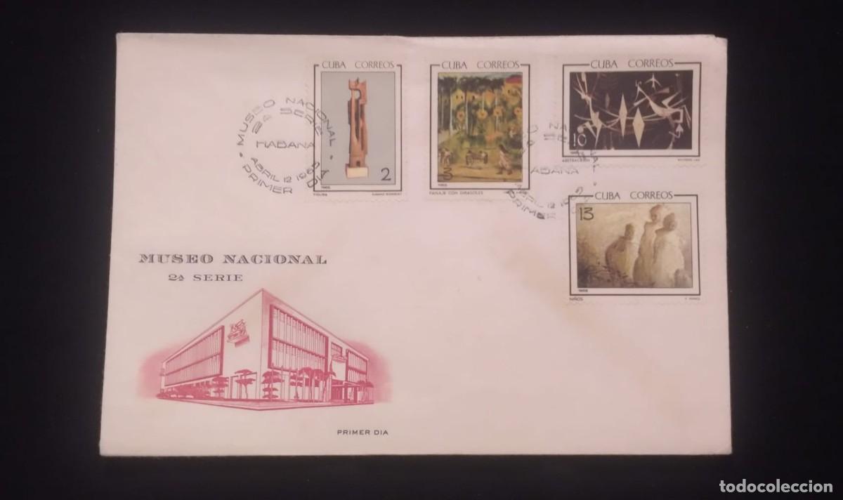 Sellos: TS) 1965 CUBA, FDC, WITH THEPIECES FROM THE NATIONAL MUSEUM STAMPS,VF.