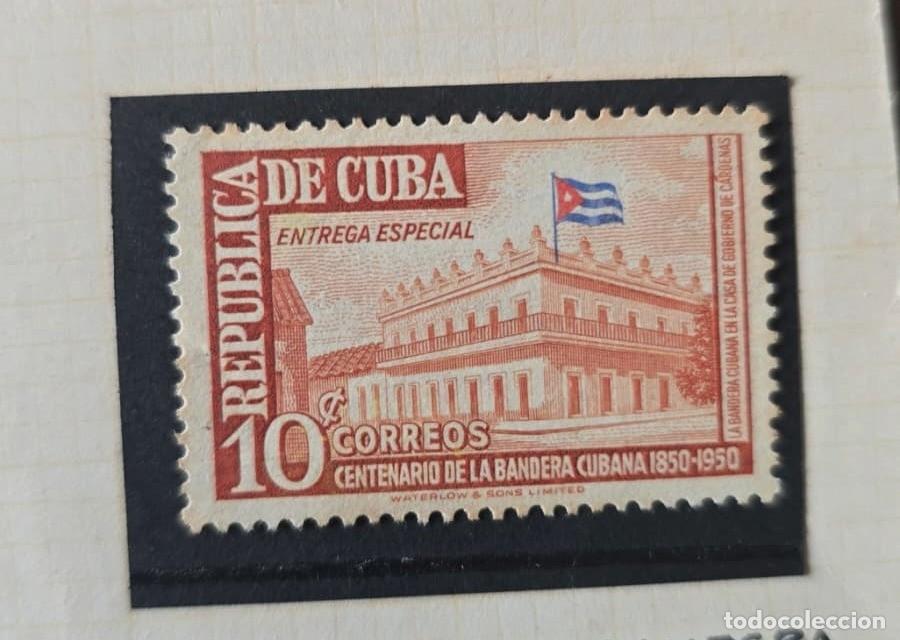 Sellos: O) 1951 CUBA, SPANISH COLONY, ERROR IN FLAG POSITION, GOVERNOR&acute;S BUILDING - ADOPTION OF CUBA&acute;S FL