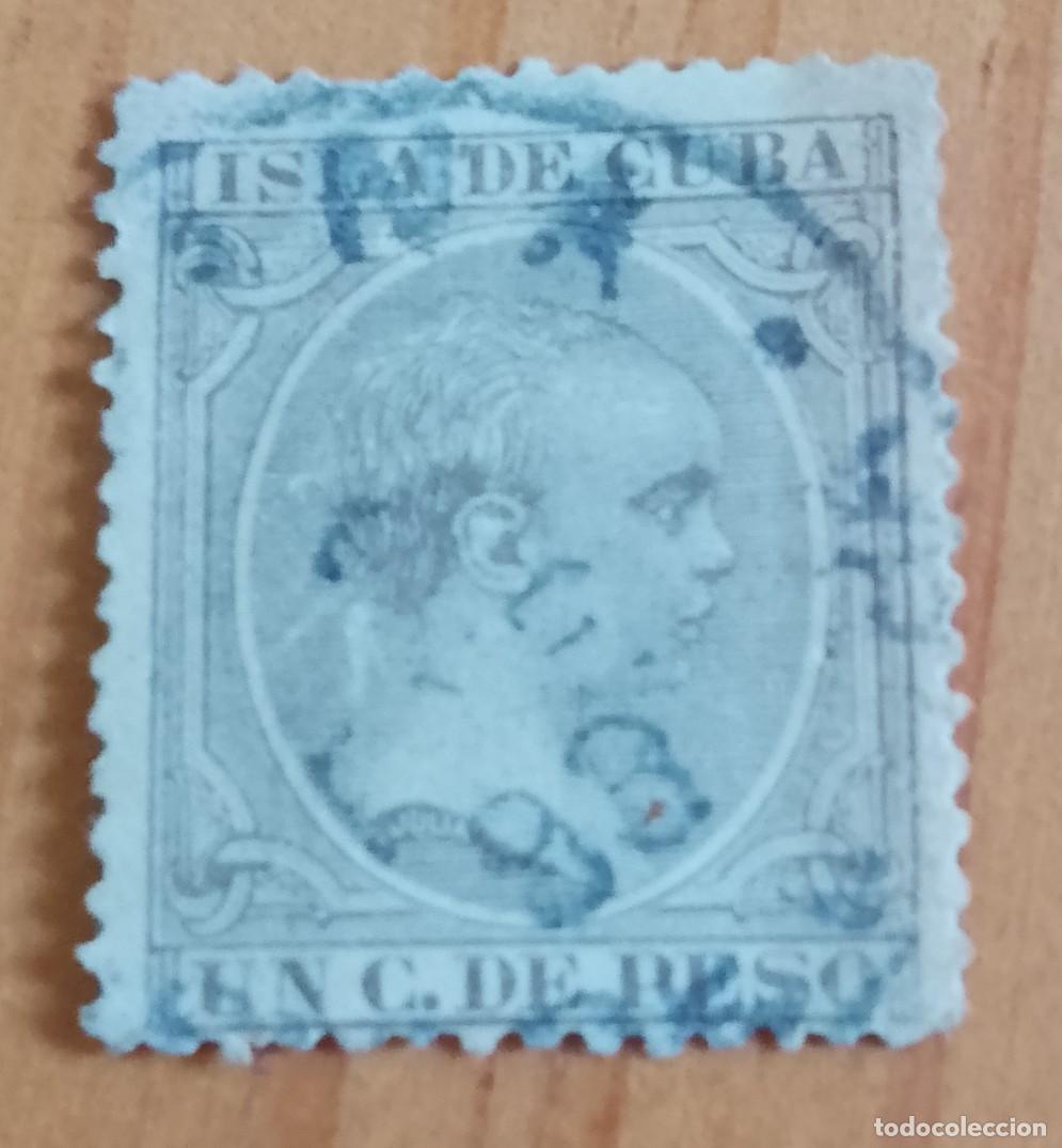 Sellos: ISLA DE CUBA - VALOR FACIAL, UN C. DE PESO - ALFONSO XIII 1886.1931