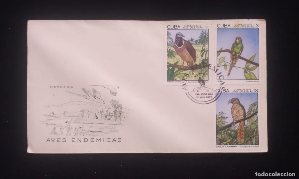 Sellos: TS) 1975 CUBA, FDC,WITH THE COUNTRY ENDEMIC BIRDS STAMPS,VF.