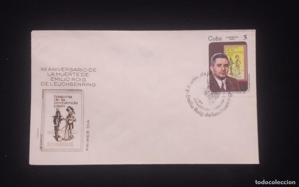 Sellos: TS) 1984 CUBA, FDC,20TH ANNIVERSARY OF THE DEATH OF HISTORIAN EMILIO ROIG DE LEUCHSENRING,VF.