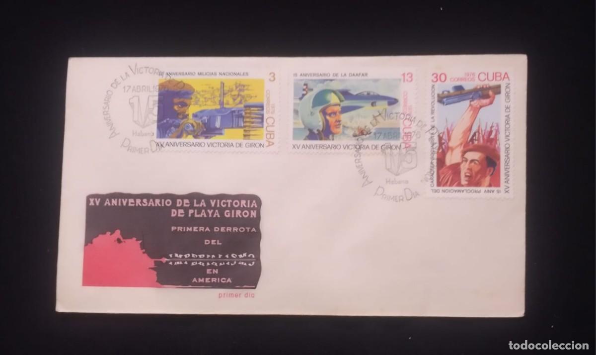 Sellos: TS) 1976 CUBA, FDC,15TH ANNIVERSARY VICTORY OF GIRON STAMPS,VF.