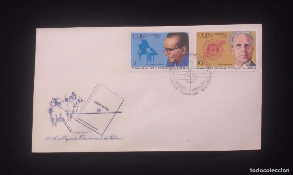Sellos: TS) 1974 CUBA, FDC, 50TH ANNIVERSARY OF THE HAVANA PHILHARMONIC ORCHESTRA STAMPS,XF.