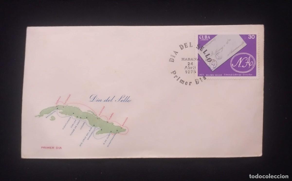 Sellos: TS) 1975 CUBA, FDC,COMMEMORATED BY STAMP DAY IN HAVANA,VF.