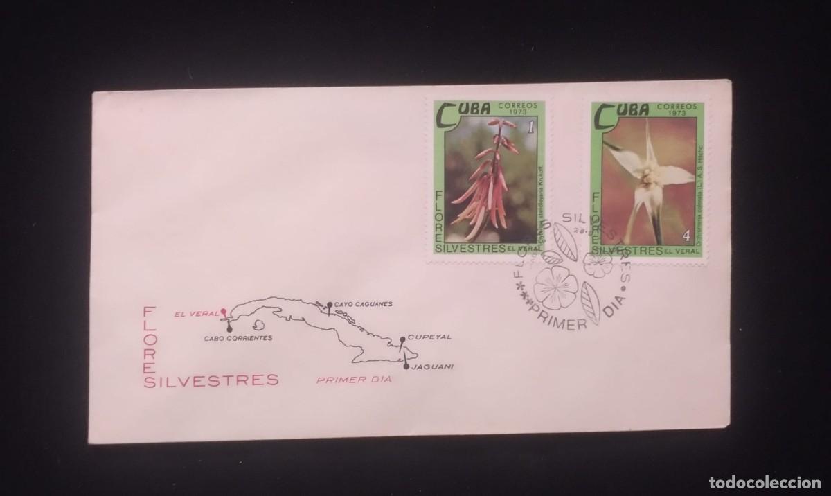 Sellos: TS) 1973 CUBA, FDC,WITH THE WILD FLORA STAMPS,XF.
