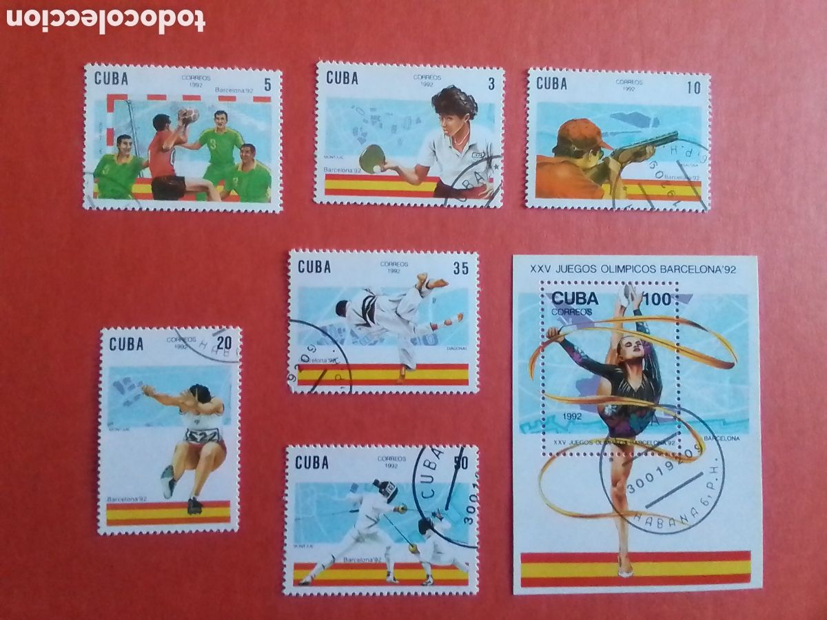 Sellos: CUBA Juegos Ol&iacute;mpicos Barcelona '92