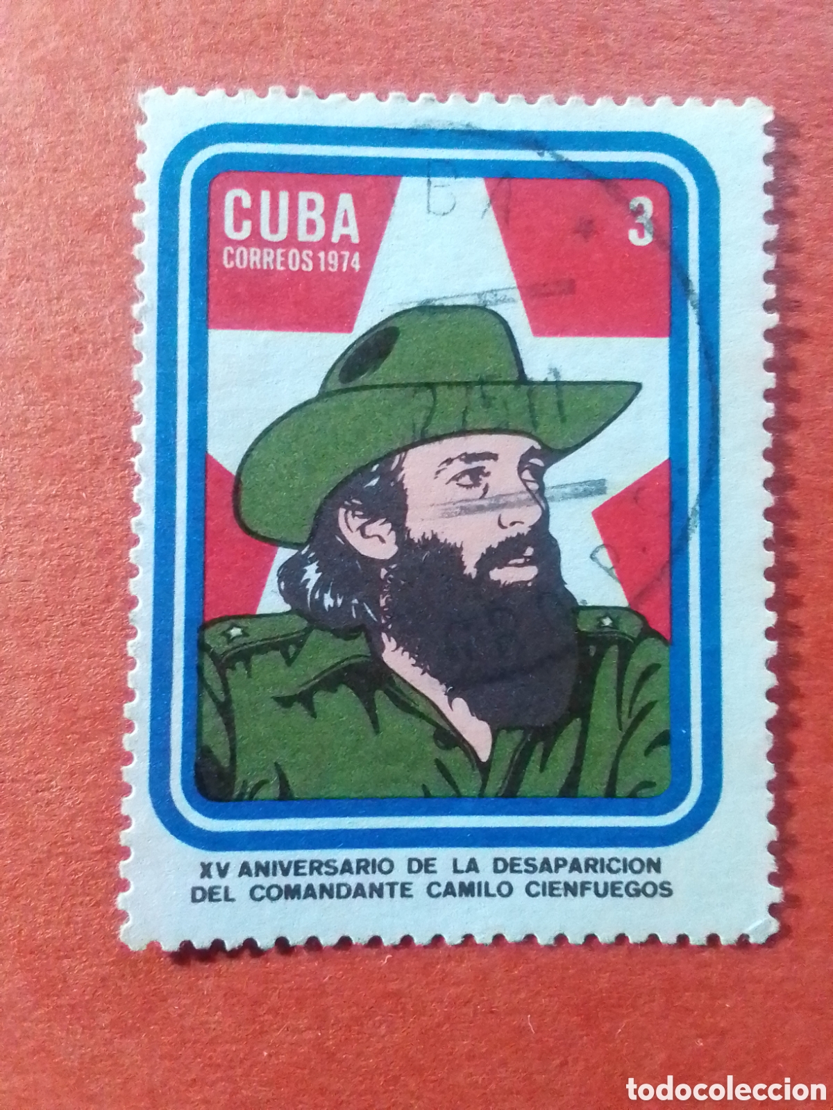 Sellos: CUBA a&ntilde;o 1974 &rdquo;Comandante Camilo Cienfuegos&rdquo;