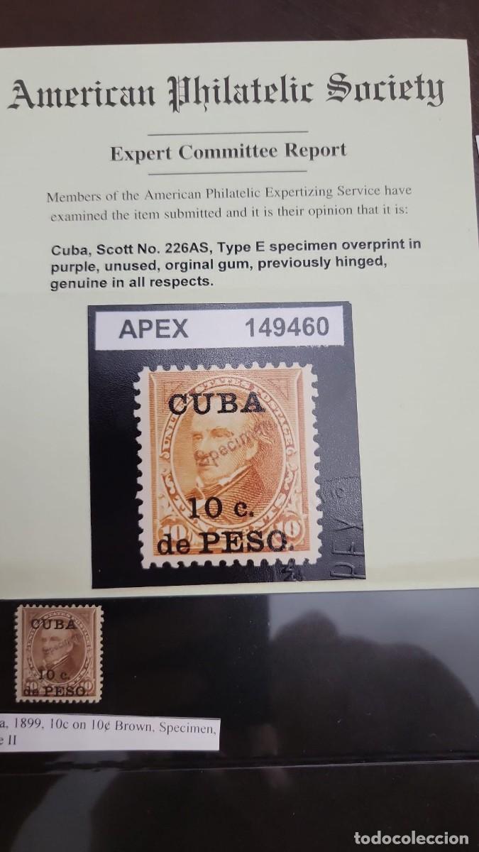 Sellos: TS) 1899 CUBA, SPECIMEN, SCOTT #226AS, DANIEL WEBSTER OVERPRINT.