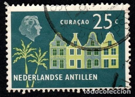 Sellos: Antillas Holandesas. Curacao. Edificio. 1958. YT-268. Usado