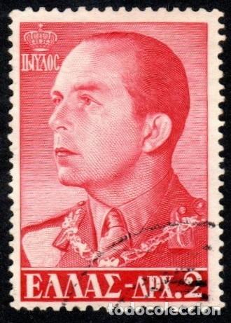 Sellos: EGrecia. Rey Paul. 1957. YT647. Usado
