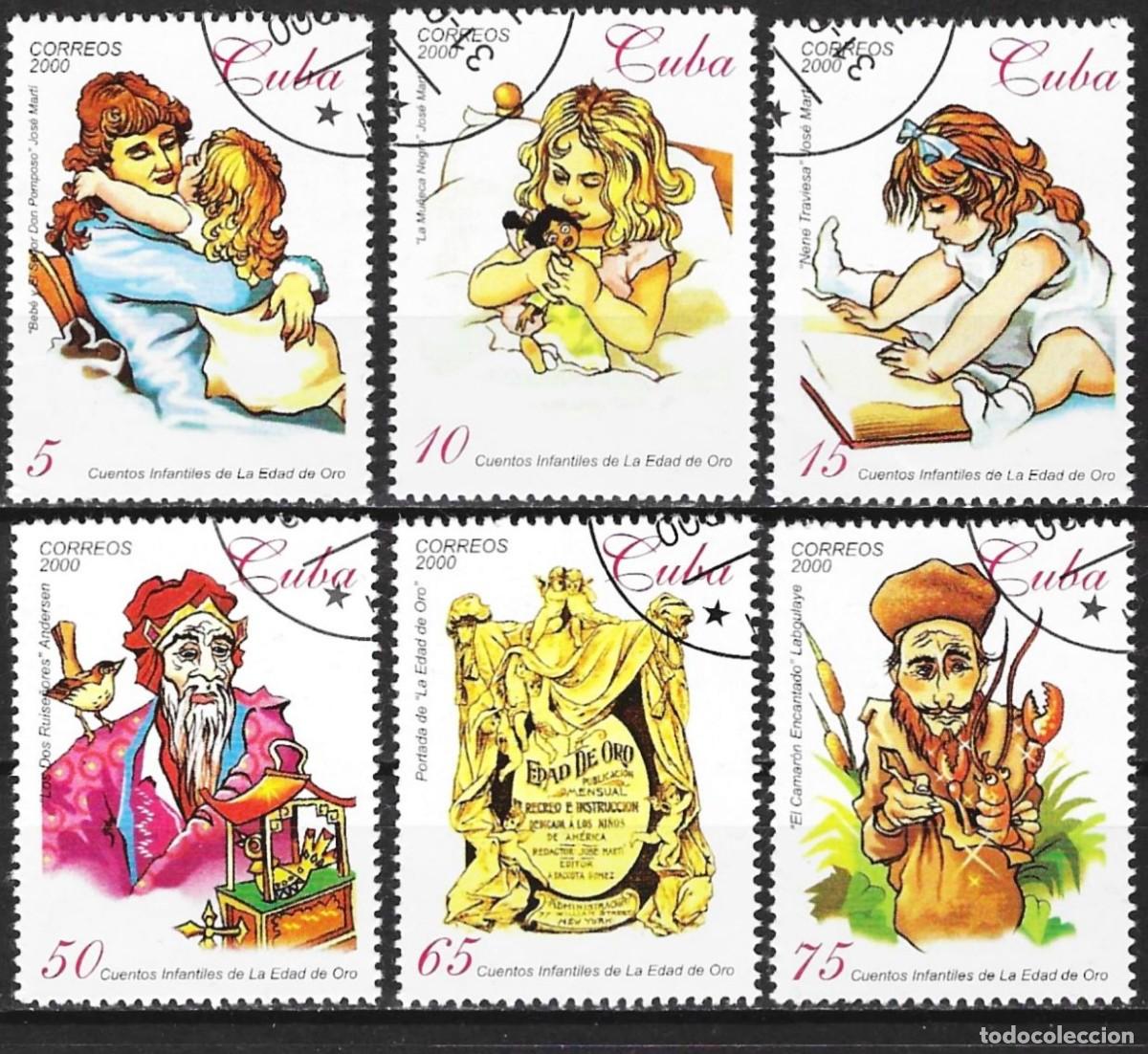 Sellos: Cuba 2000 - Mi 4285 a 4290 - YT 3876 a 3881 - Cuentos para ni&ntilde;os ( Serie completa )