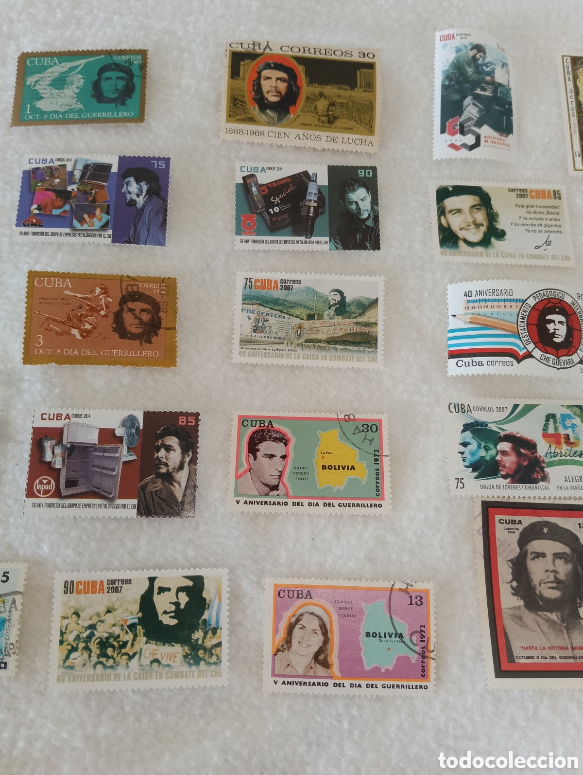 Sellos: Colecci&oacute;n de sellos y sobres con tem&aacute;tica del ch&eacute;, antiguos Cuba